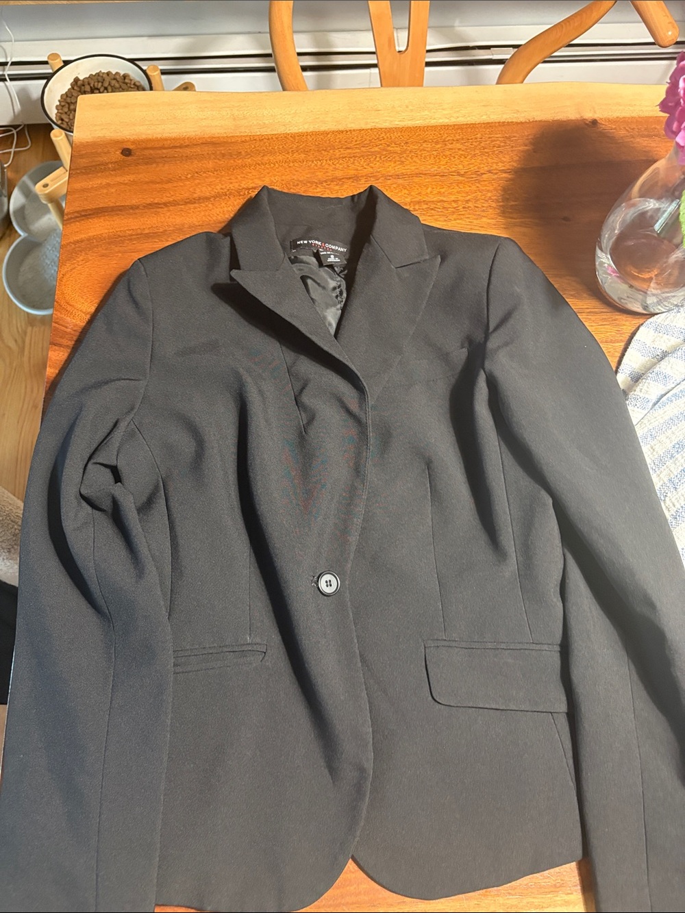 New York & Company Black Single-Button Women's Blazer